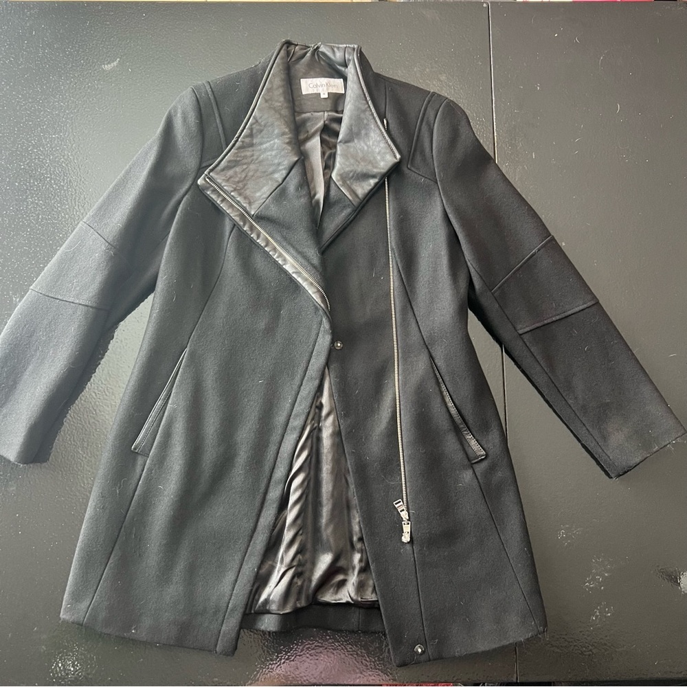 Calvin Klein Women’s Wool Coat Black  Medium